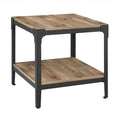 2-Piece Barnwood Accent Table Set in Brown Z1284