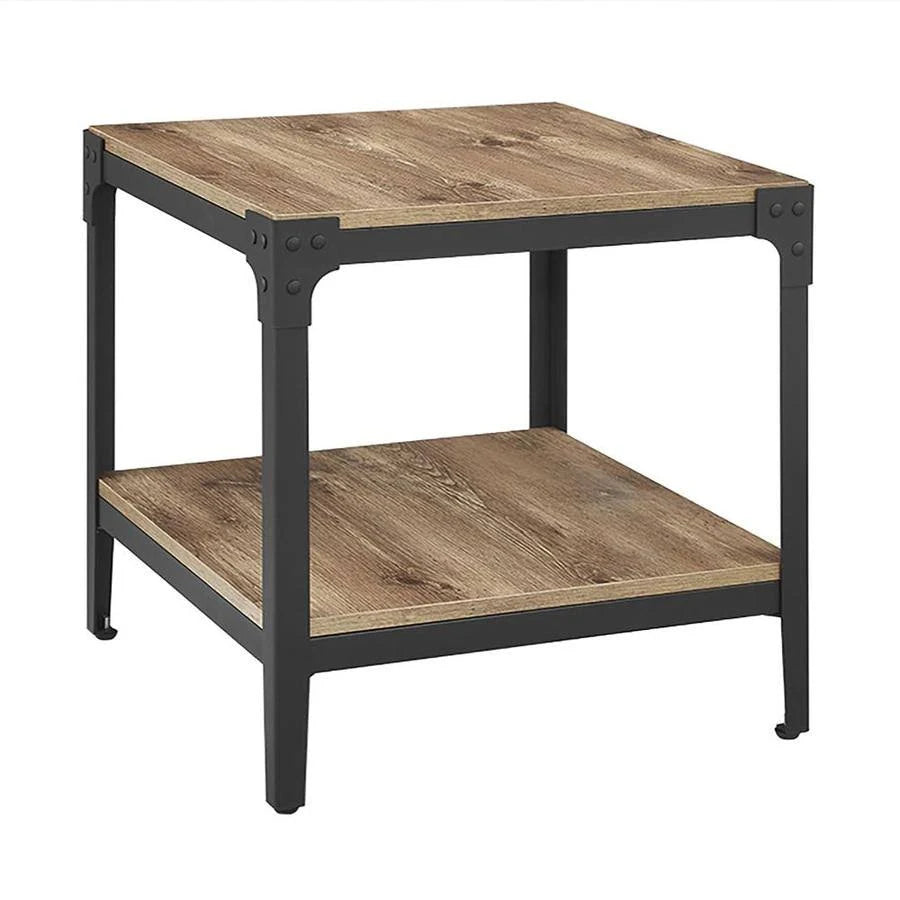 2-Piece Barnwood Accent Table Set in Brown Z1284