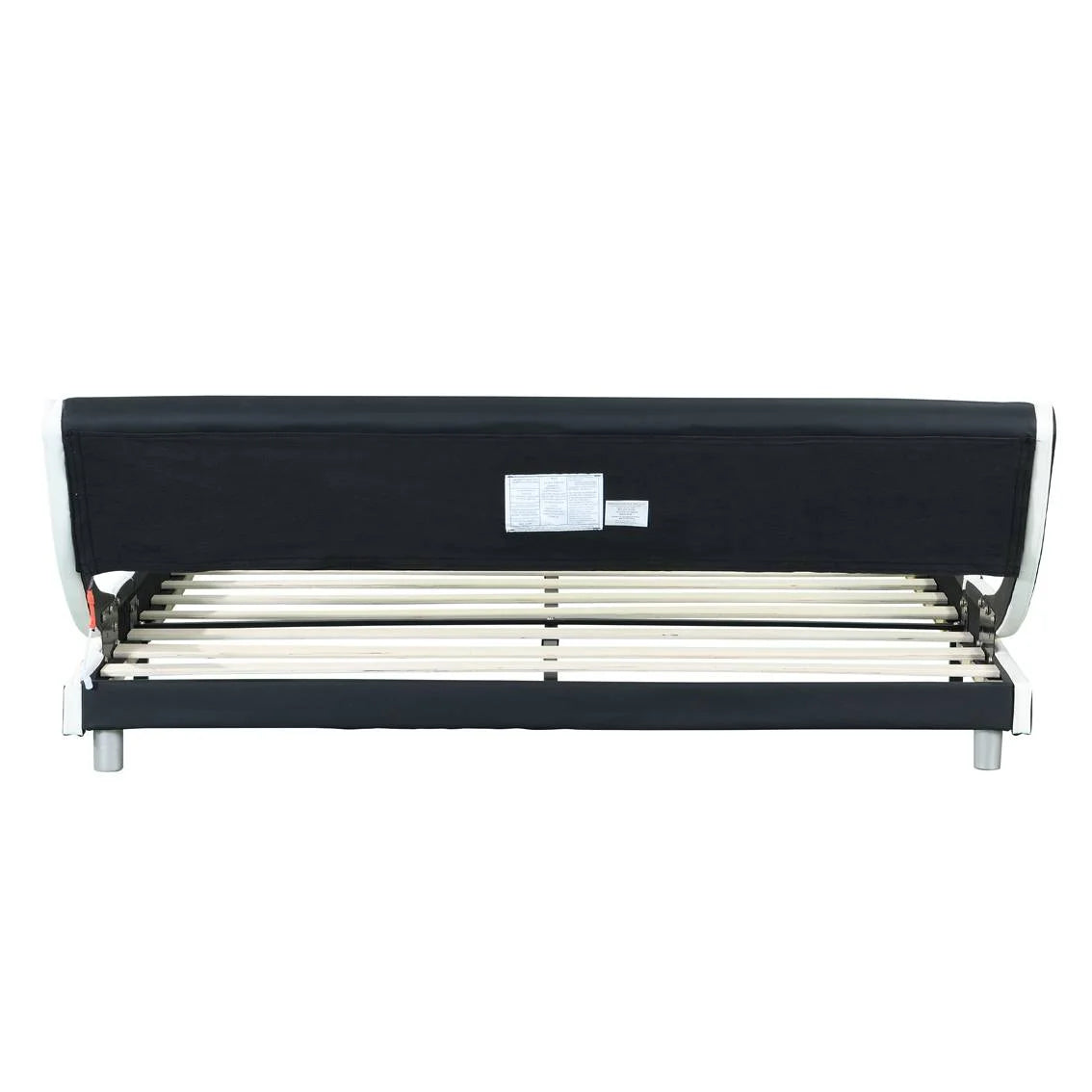 Faux Leather Upholstered Platform Bed Frame Queen Size C7433