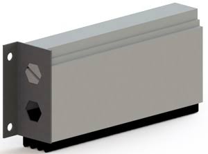 Automatic Door Bottom Neoprene Insert Surface Mount Clear Anodized Aluminum F3928