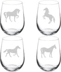 Set of 4 Stemless Wine Glass 17 oz T767