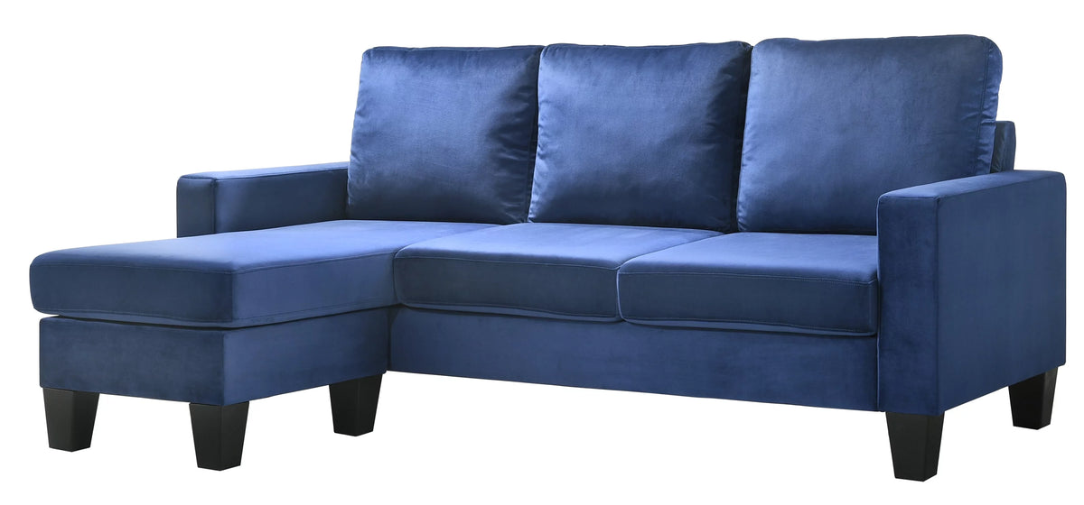 Velvet Flared Arm Couch R7097