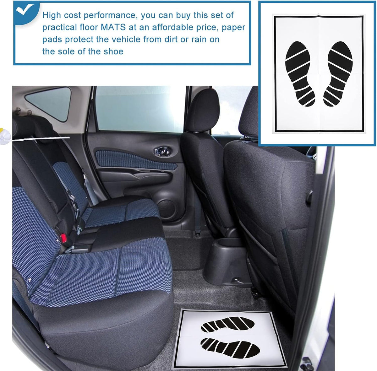 50Pcs Disposable Paper Foot Mats P71842