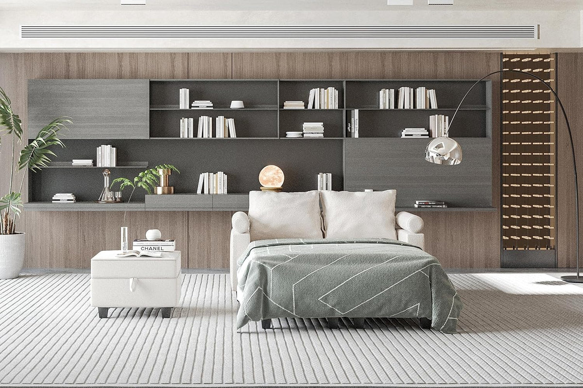 Beige Modular Sectional Sofa with Storage Seat J228853