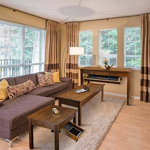 Brown End Table with Concealed Drawer W2775