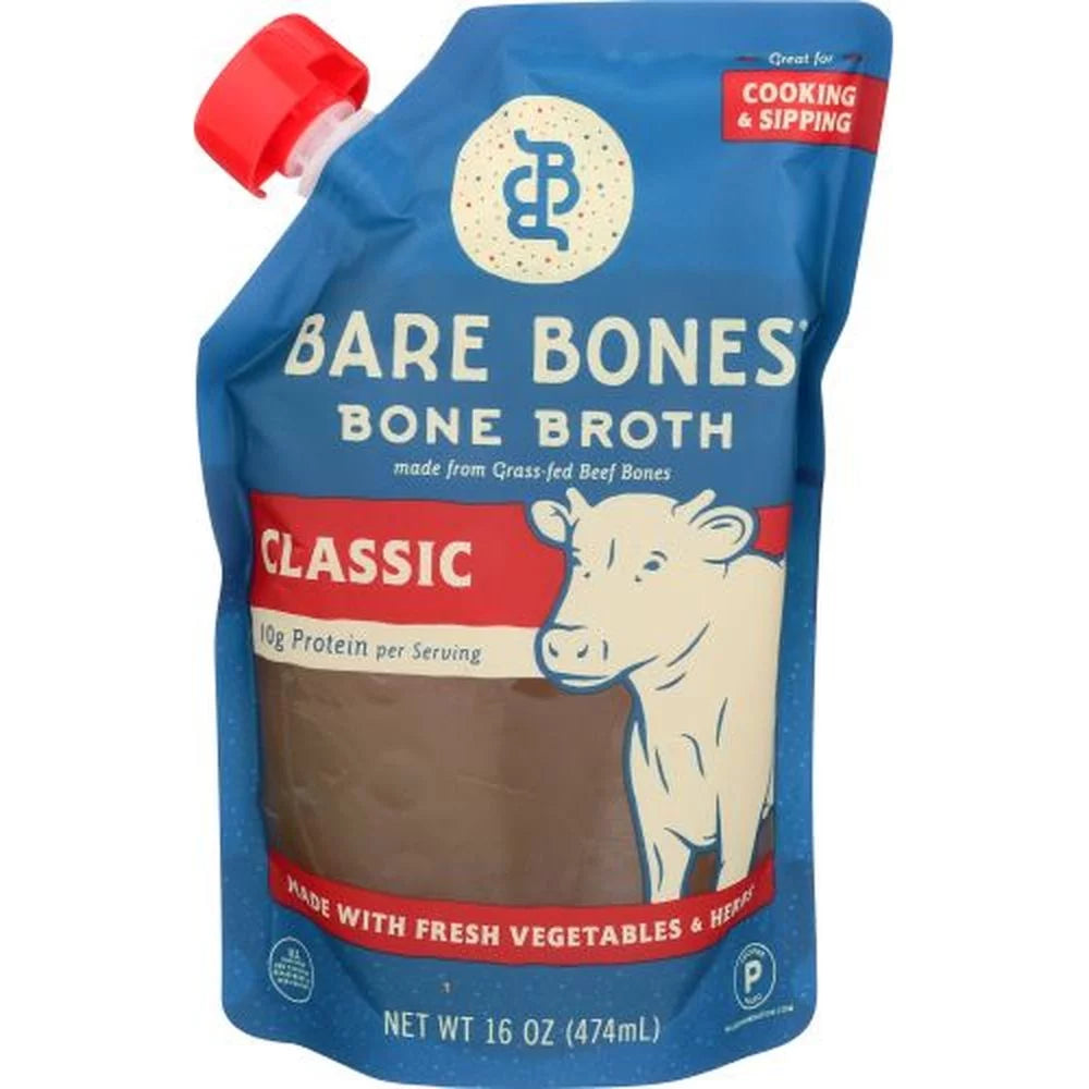 Grass Fed Beef Bone Broth, 16 Ounce, 6 per Case N876428
