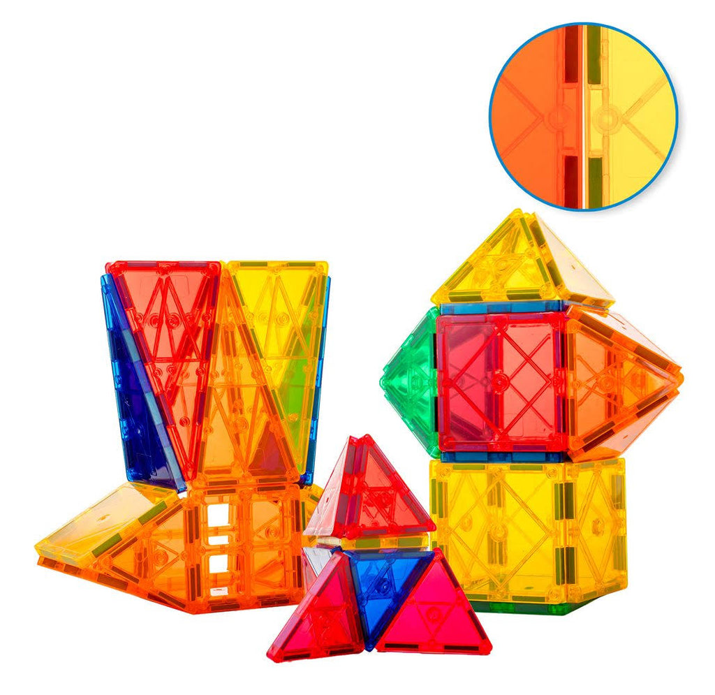 120-Piece Magnetic Tiles Set with Carrying Bag N2119