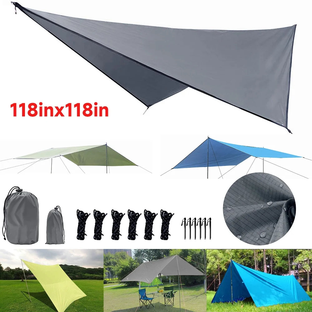 10x10ft Camping Hammock Rain Tarp with Carry Bag M312