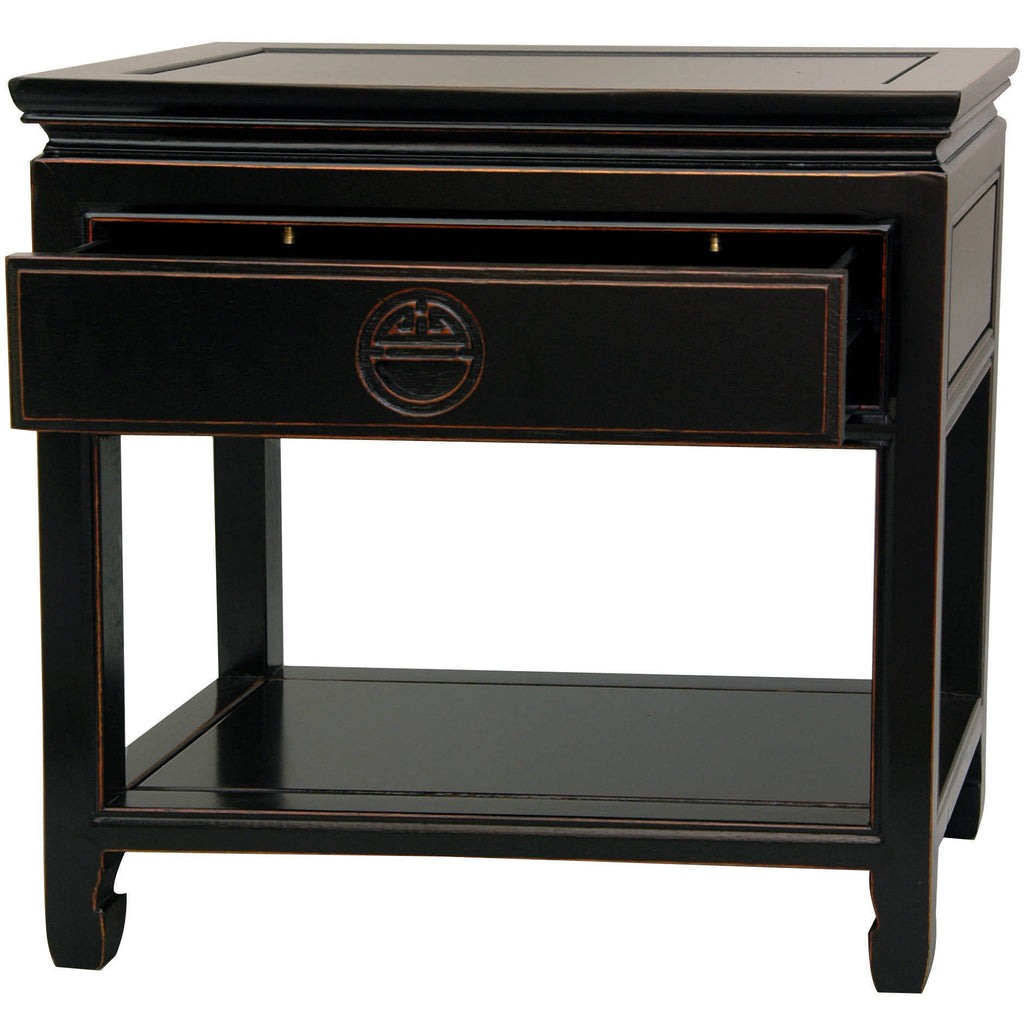 Antique Black Rosewood Bedside Table K933926