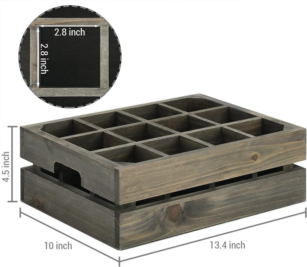 Wooden Crate Drink Carrier with Handles G928701