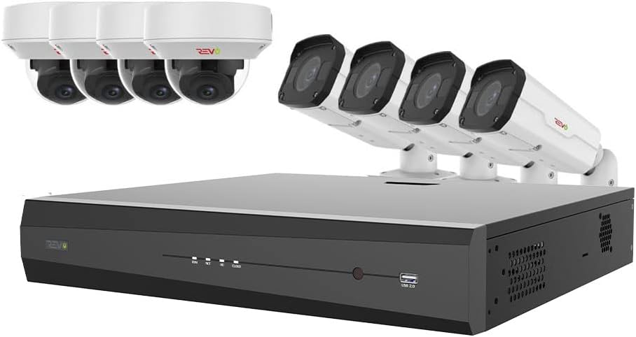 16Ch 4TB HDD IP NVR Video Surveillance System with 12x 4MP Bullet Camera and 4x 4MP Turret Cameras T483