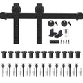 15ft Single Sliding Barn Door Hardware Track Kit Black Finish P396866