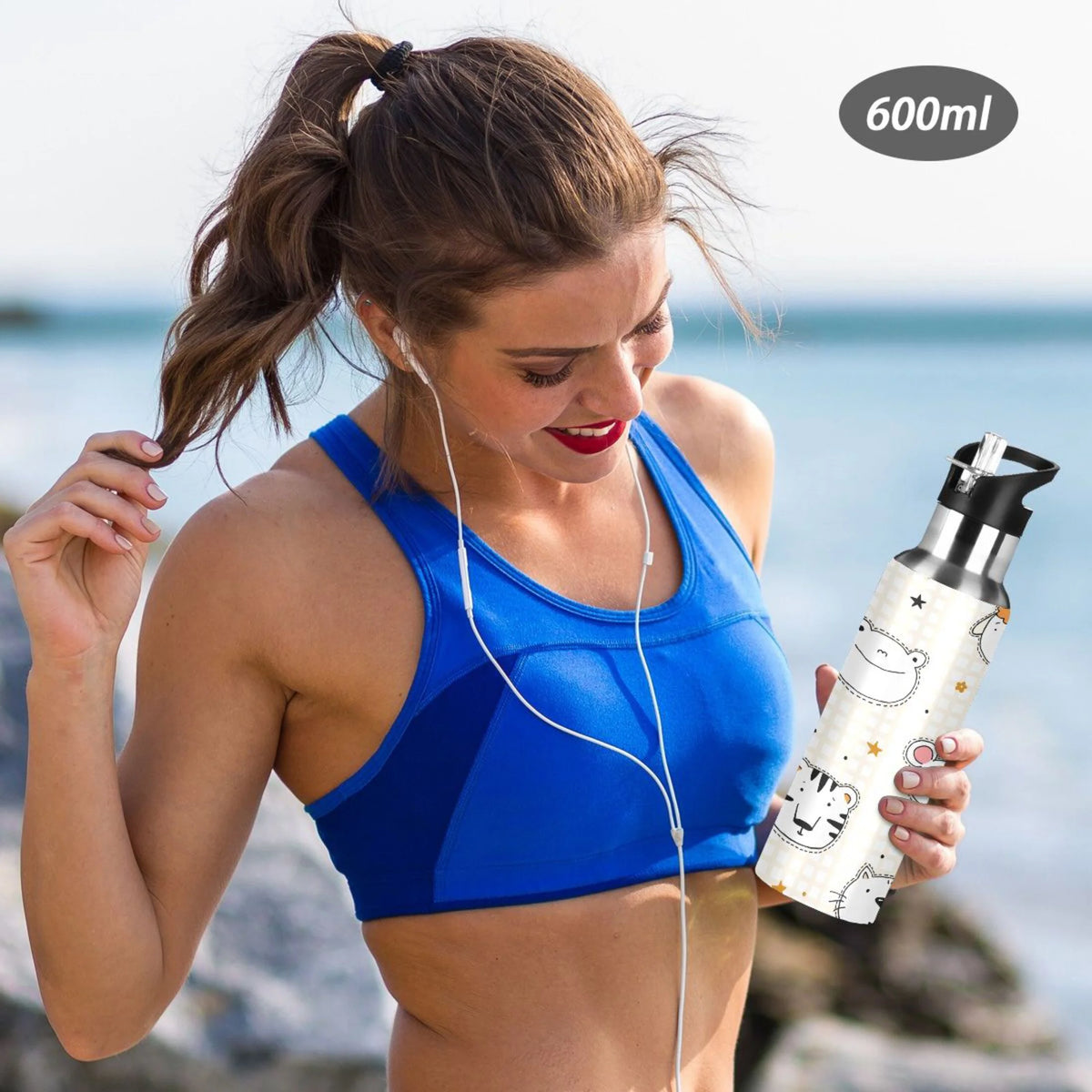 Stainless Steel Insulated Water Bottle with Straw Lid F5288