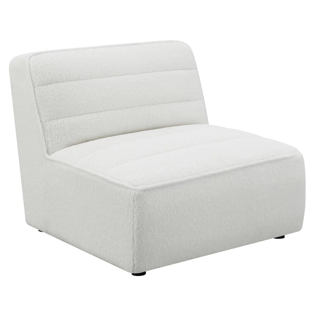 White 6-Piece Faux Leather Sectional W40503