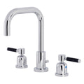 Polished Chrome Widespread Bathroom Faucet with Brass Pop-Up U3902
