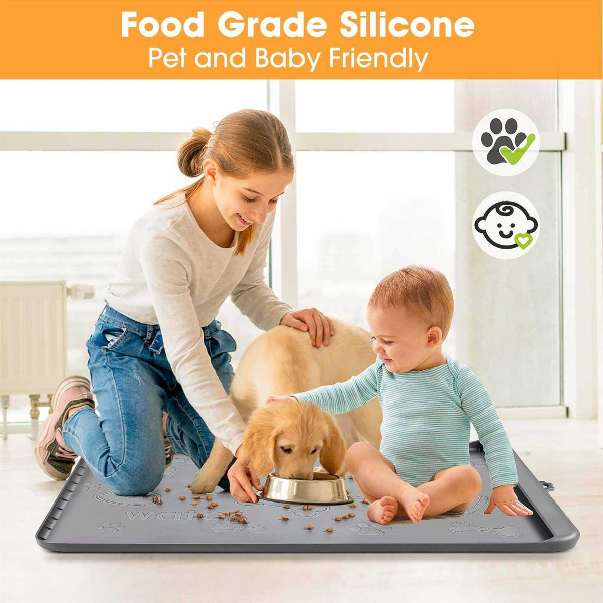 Silicone Dog Food Mat with Pocket O27479