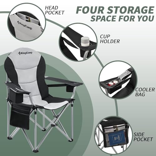 Oversized Heavy Duty Camping Folding Chair with Cup Holder E450865