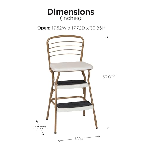 Teal Retro Chair with Step Stool Q907170