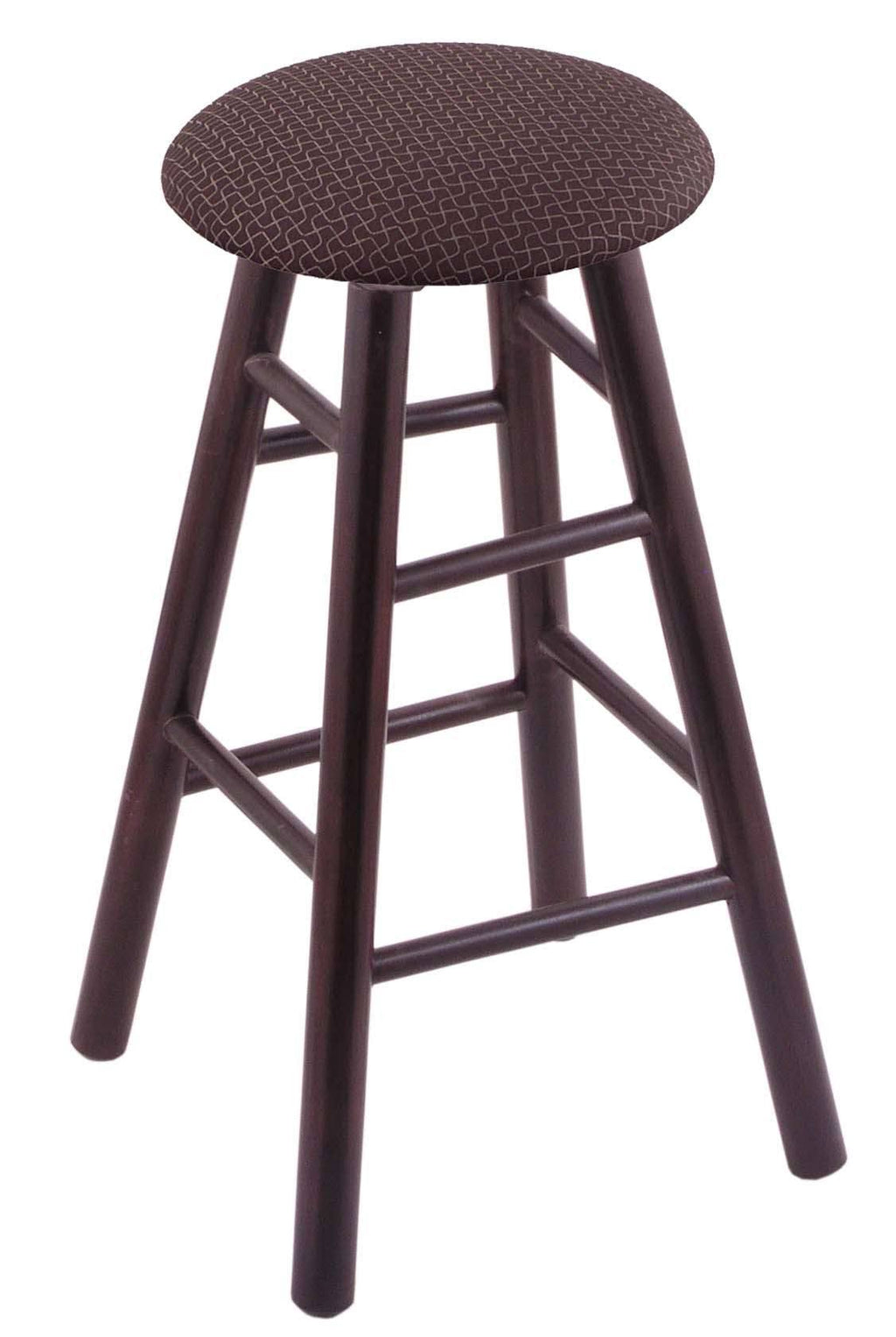 Dark Cherry Finish Counter Stool with Truffle Seat W4012