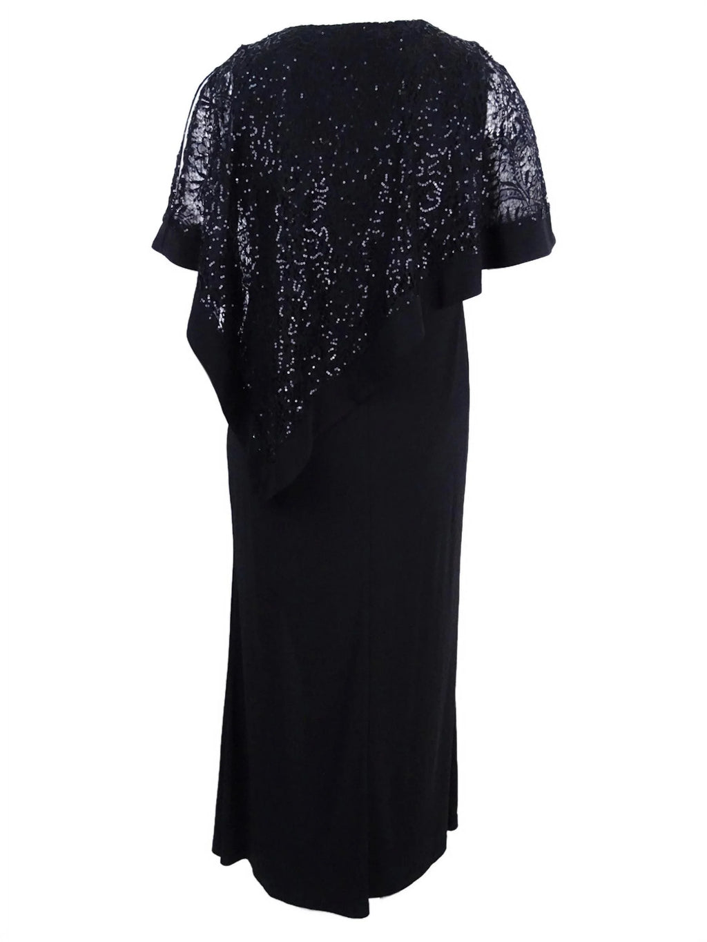 Asymmetric Sequined Evening Dress X682