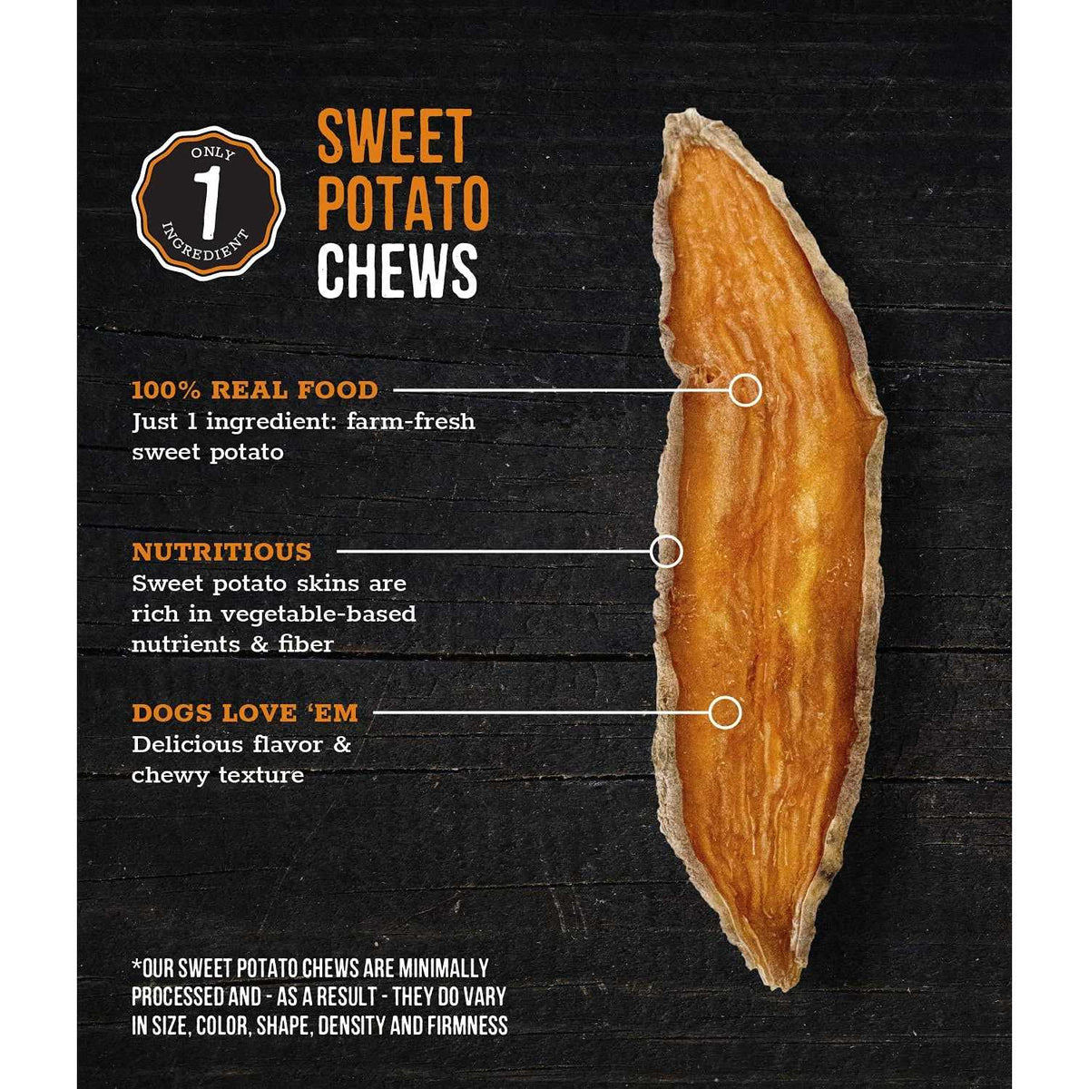 Sweet Potato Chews Dog Treats B24658