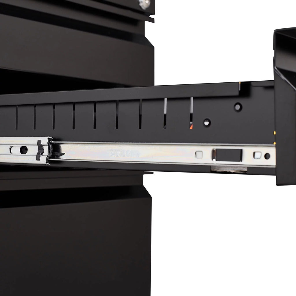 3 Drawer Black Metal File Cabinet with Lock H5762