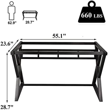 55.1'' Glass Top Metal Frame Computer Desk with Bookshelf V37269