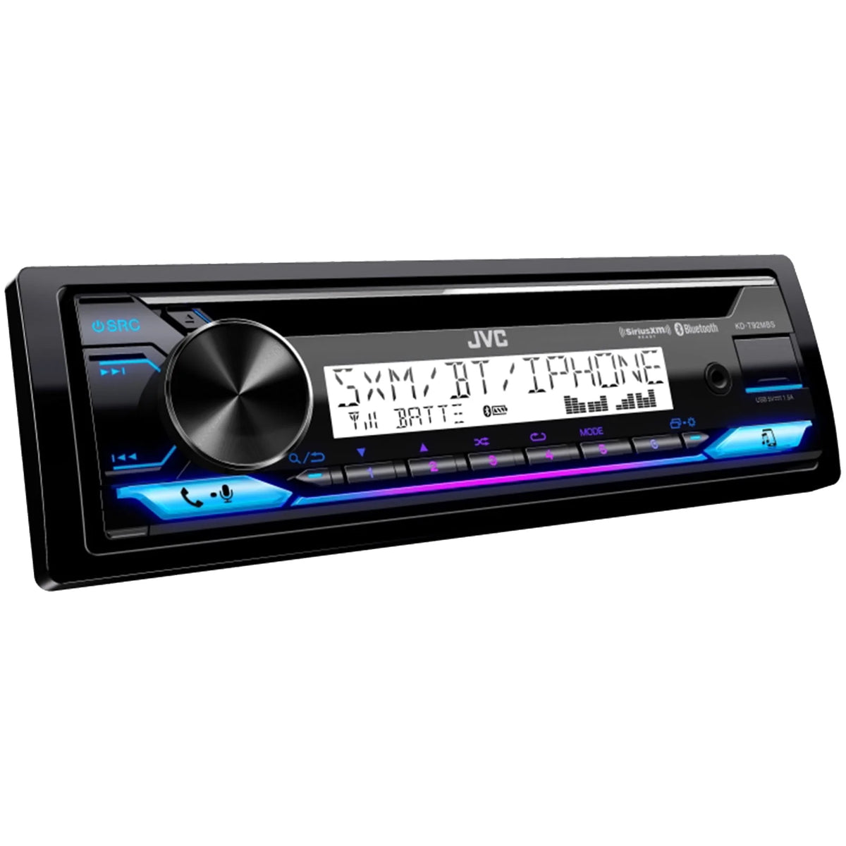 Single DIN Marine Bluetooth AM/FM Radio Stereo Receiver with Dash Protector and Antenna A443702