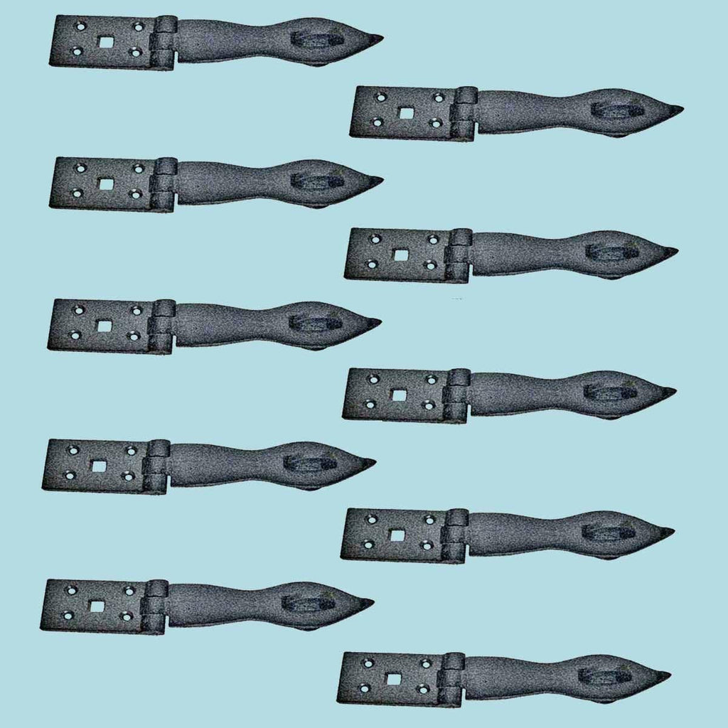 Black Wrought Iron Hasp Lock 8.5 X 1.75 Powder Coated Pack of 10 O542980