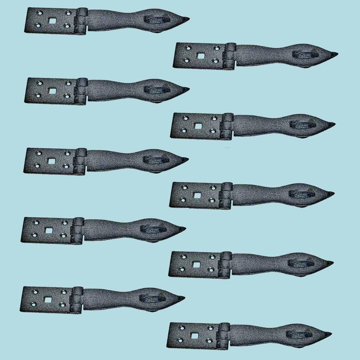 Black Wrought Iron Hasp Lock 8.5 X 1.75 Powder Coated Pack of 10 O542980