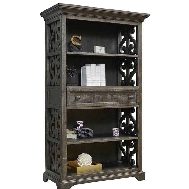 4 Shelf Bookcase in Weathered Peppercorn X613