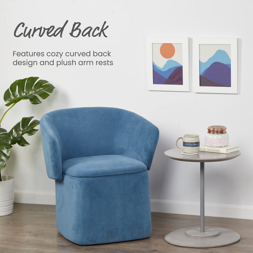 Blue Chair & Ottoman Set A925