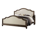 Beige Weathered Oak Queen Panel Bed Q966335