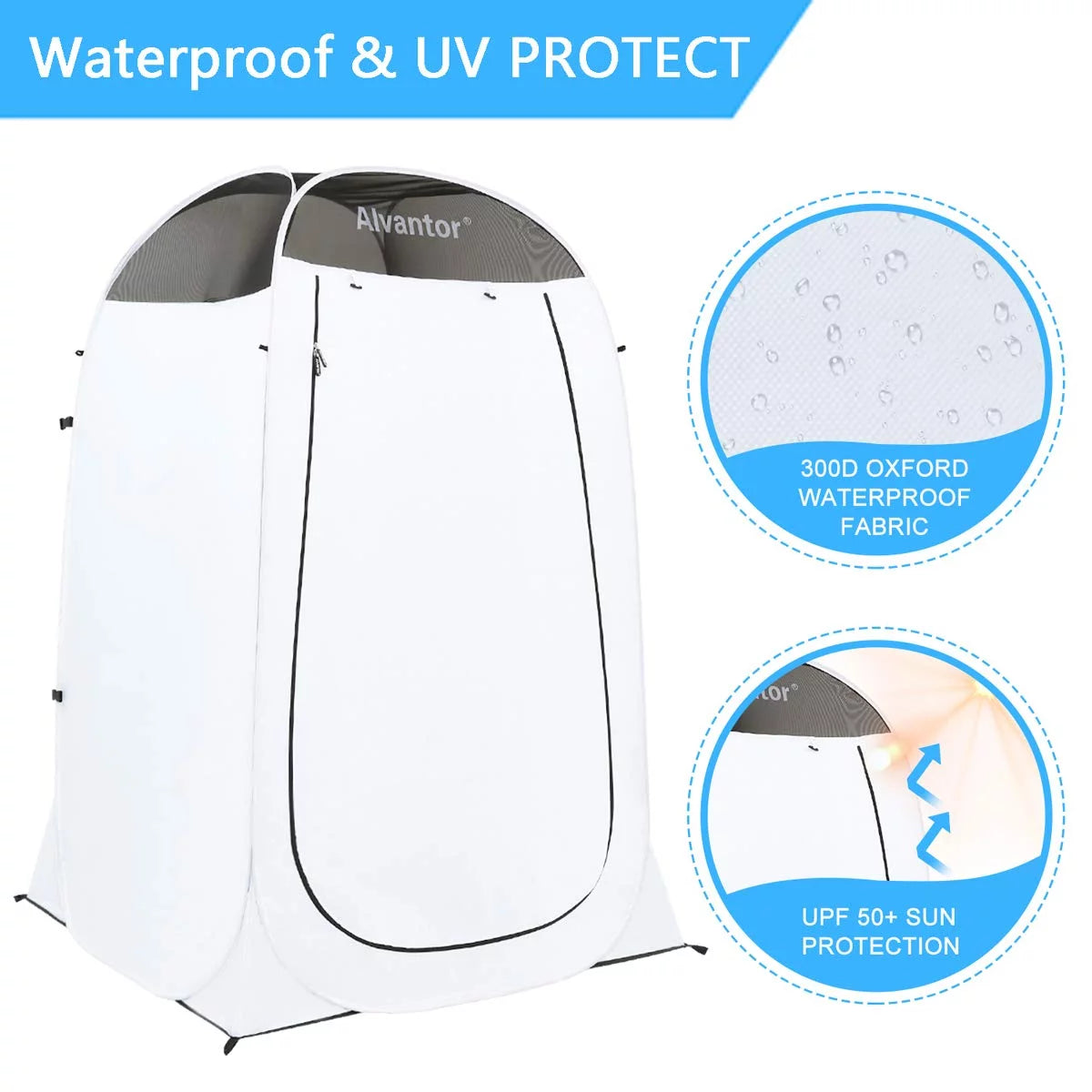 Beach Umbrella Tent Automatic Pop Up Sun Shelter UPF 50+ Canopy F3769