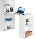 Black Computer Desk with Bookcase and CPU Stand S996