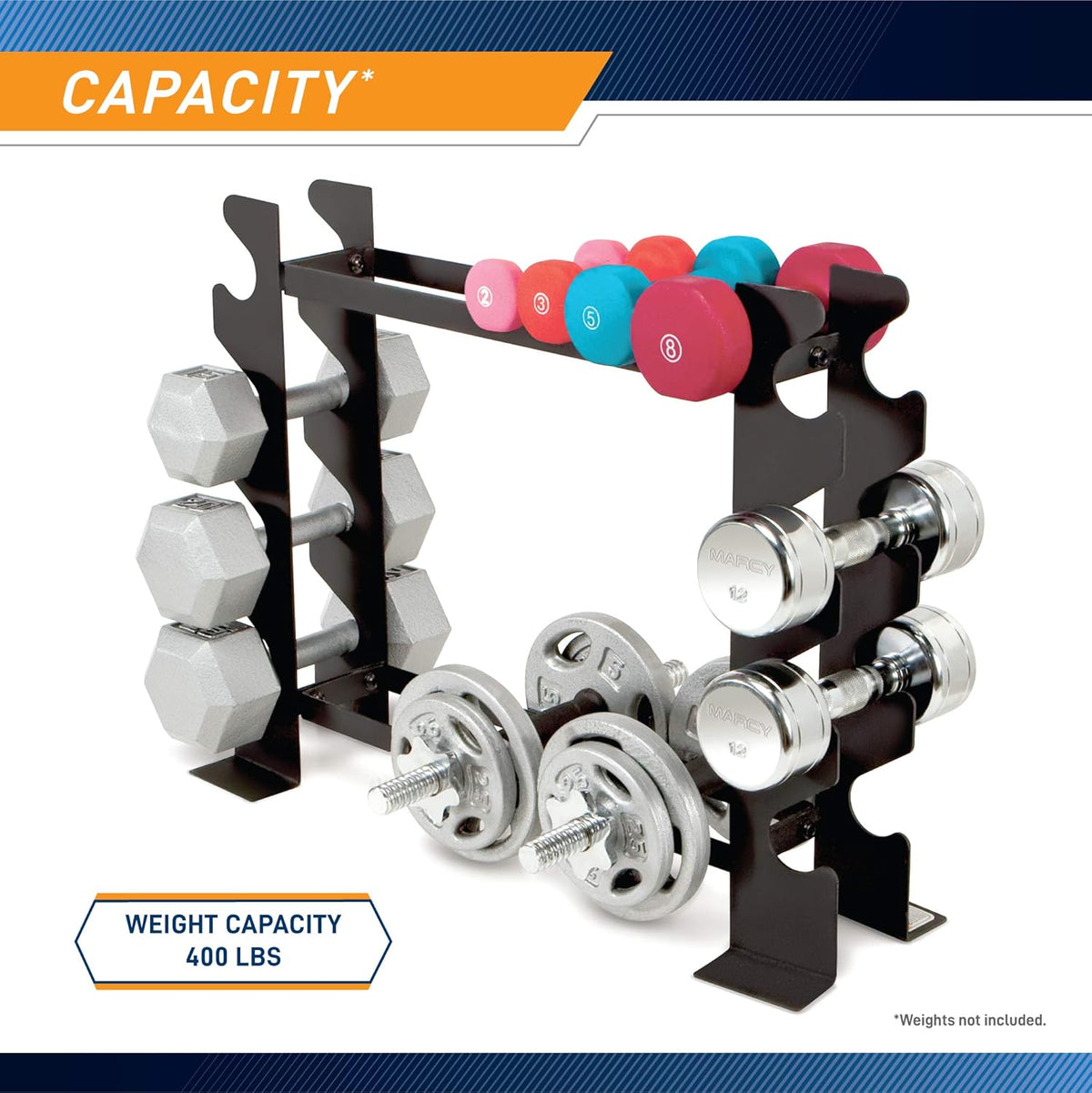 Black Dumbbell Rack Stand, Pack of 2 R361954