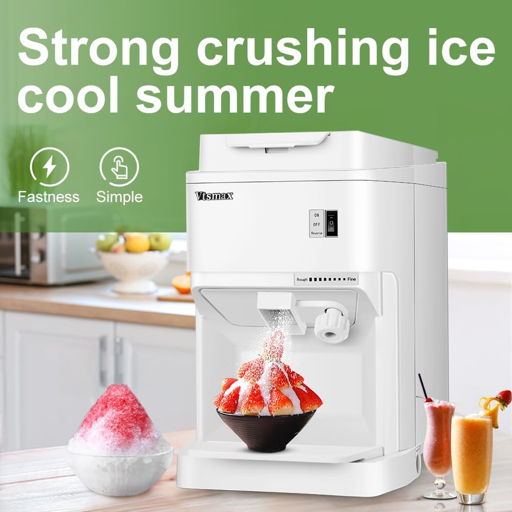 Electric Ice Shaver, 350W Snow Cone Machine, Ice Shaving Machine 440LBs/hr V654690