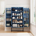 Blue Pantry Cabinet with Adjustable Shelves H280