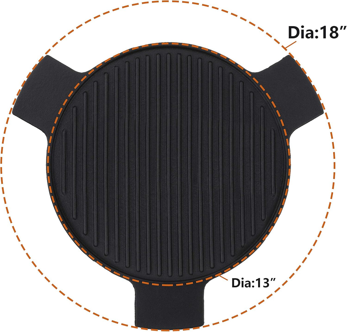 Cast Iron Plate Setter for 18 Inches Kamado Grill, Pack of 2 N22583