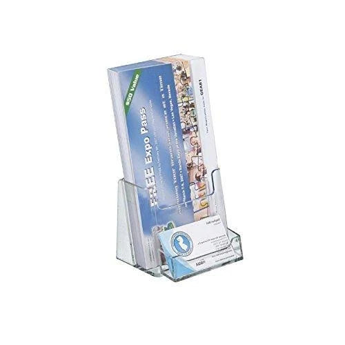 100-Pack Counter Trifold Brochure Holder with Business Card Pocket U6280