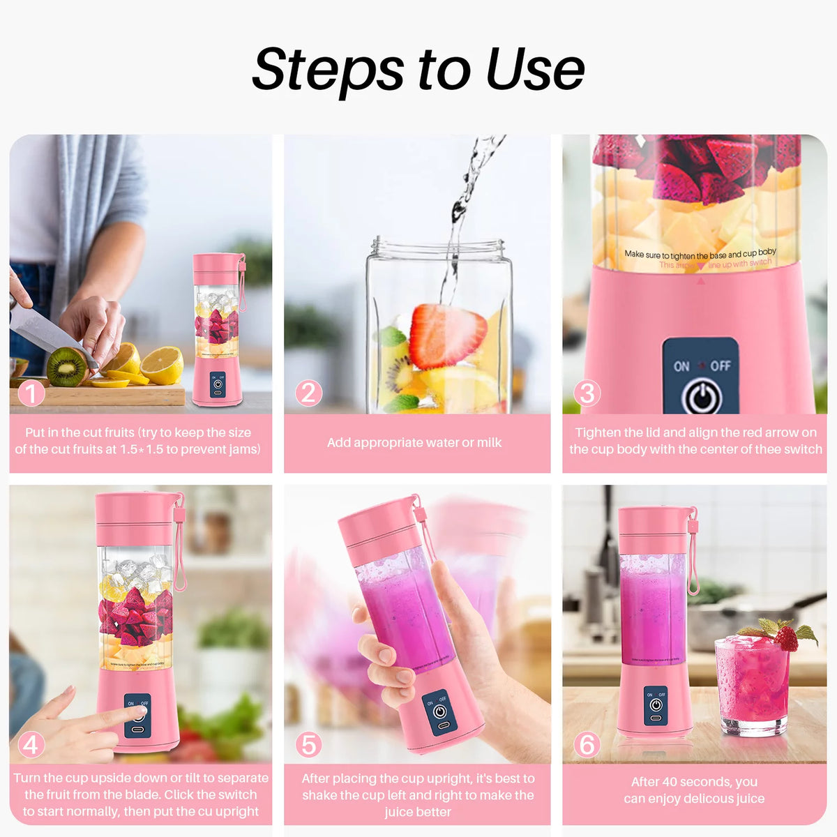 Portable USB Rechargeable Personal Blender E590