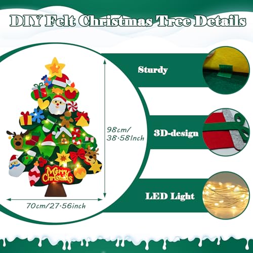 DIY Felt Christmas Tree Kit with Ornaments Y83431