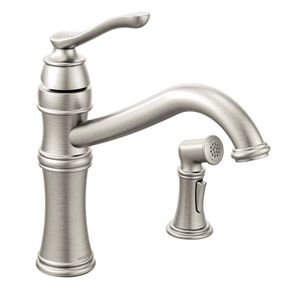 Matte Black High-Arc Single Handle Kitchen Faucet with Side C699823