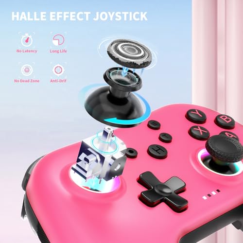 2.4G Wireless Bluetooth Controller with Linear Motors, Hall Joysticks and RGB Light O379
