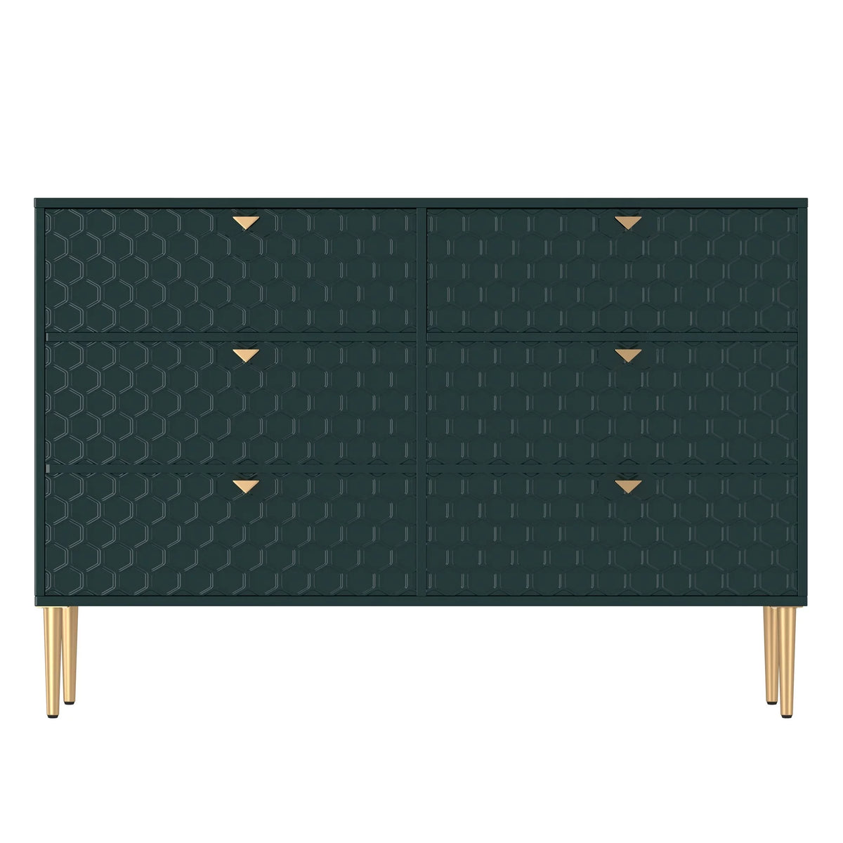 Green 6-Drawer Wood Dresser F54523