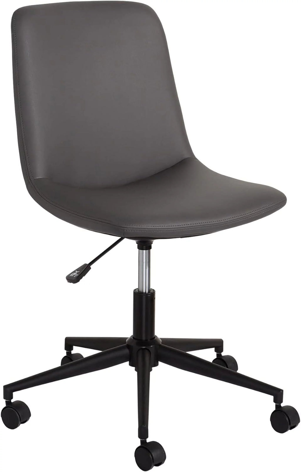Dark Gray Leather Low-Back Task Chair W71302