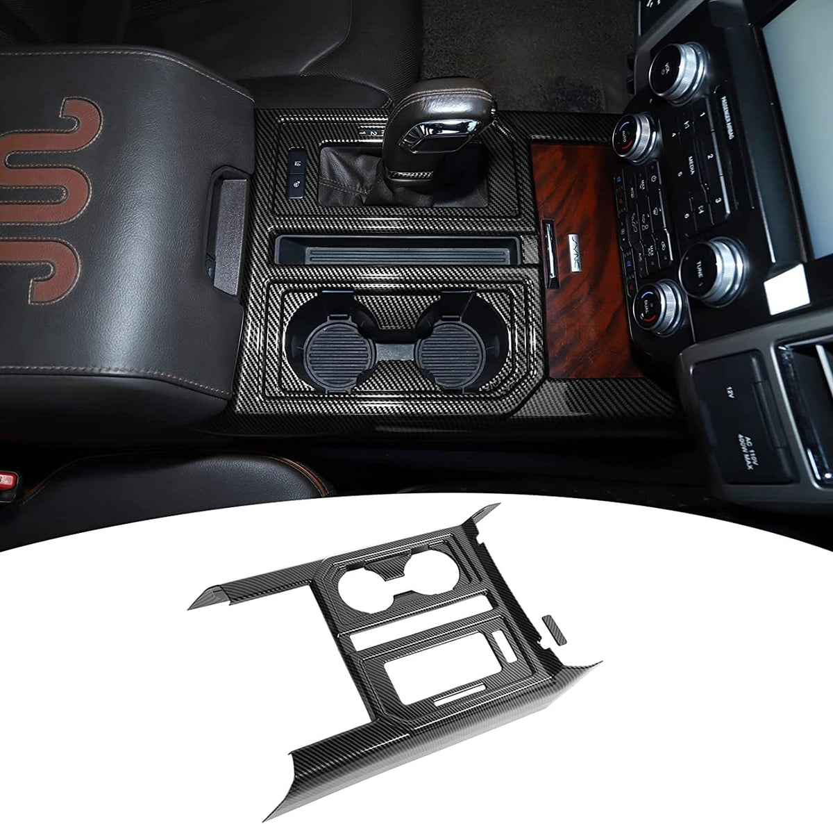 Center Console Gear Shift Cup Holder Panel Cover Trim Frame V500