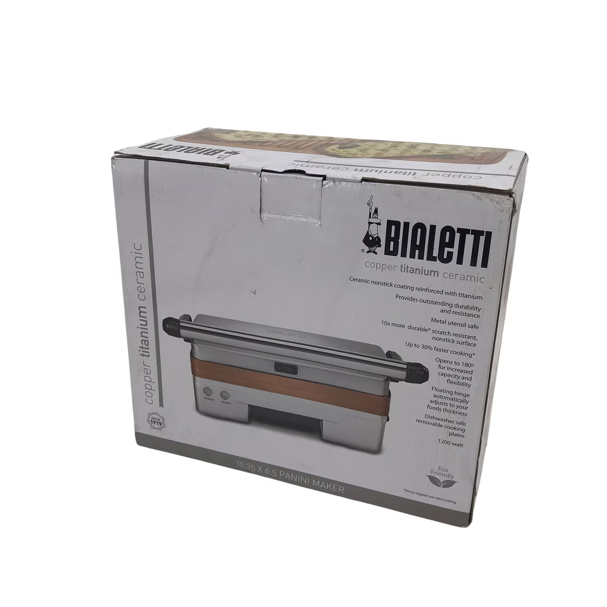 Copper Titanium Ceramic Panini Maker 1200 Watts G34624