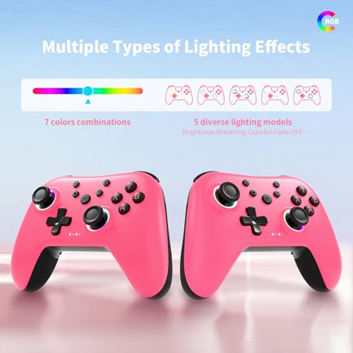 2.4G Wireless Bluetooth Controller with Linear Motors, Hall Joysticks and RGB Light O379