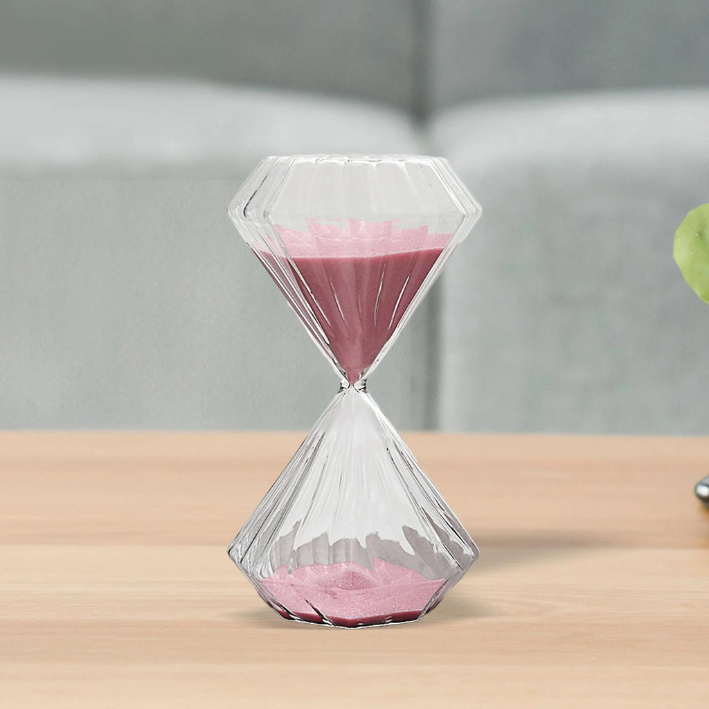 Hourglass Timer 30 Minutes Diamond Shaped Desktop Ornament L1815